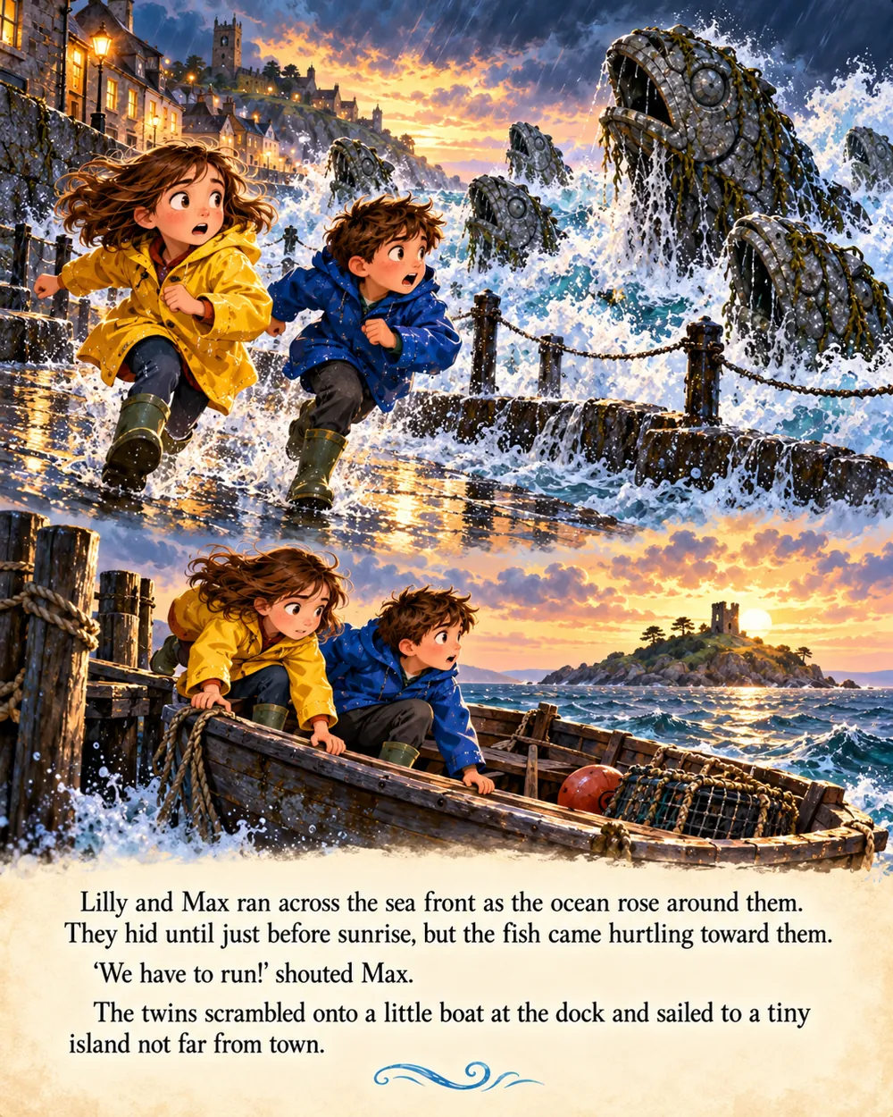 Illustrated storybook interior